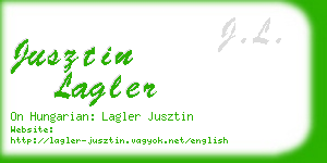 jusztin lagler business card